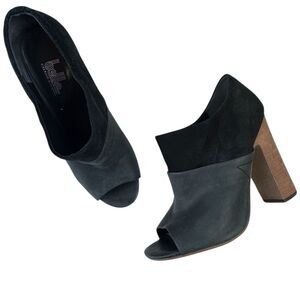 Belle Sigerson Morrison Wood Block Heel Peep Toe Ankle Bootie Womens 9B
